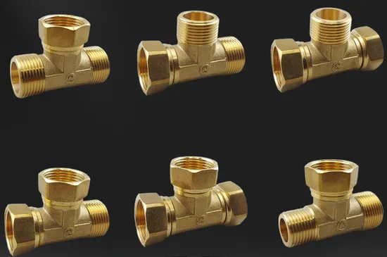 Brass Male Female Thread Copper Plumbing System Sanitary Elbow Pipe Cross Tee Fittings